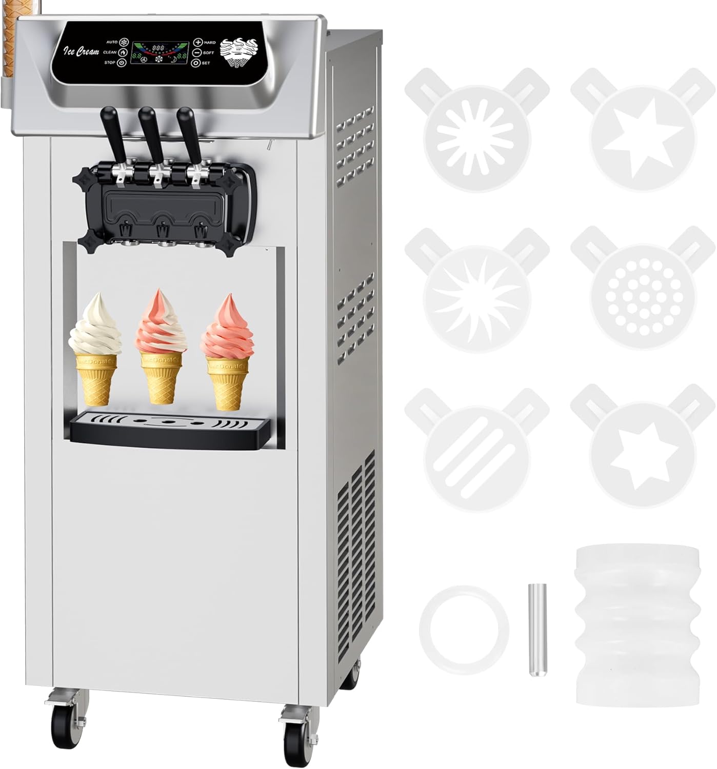 2+1 Flavor Soft Serve Ice Cream Maker 2200W