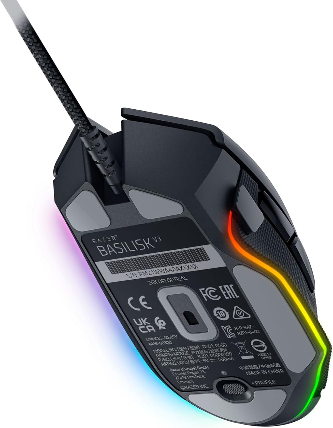 Razer Basilisk V3 - Ergonomic Gaming Mouse