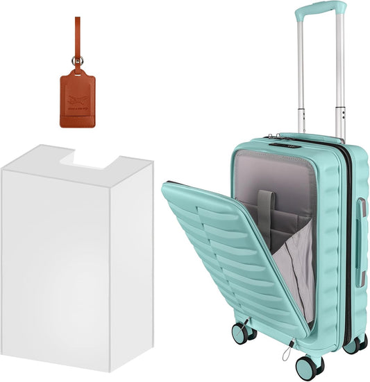 22×14×9 Airline Carry On Luggage, Mint Green