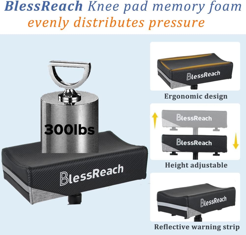 BlessReach Knee Scooter for Foot Injuries, 300 lbs - 13