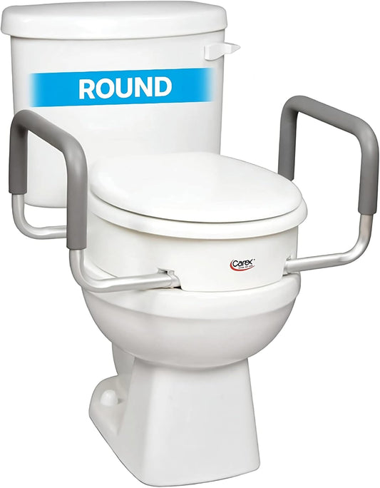 Carex 3.5 Raised Toilet Seat with Handles