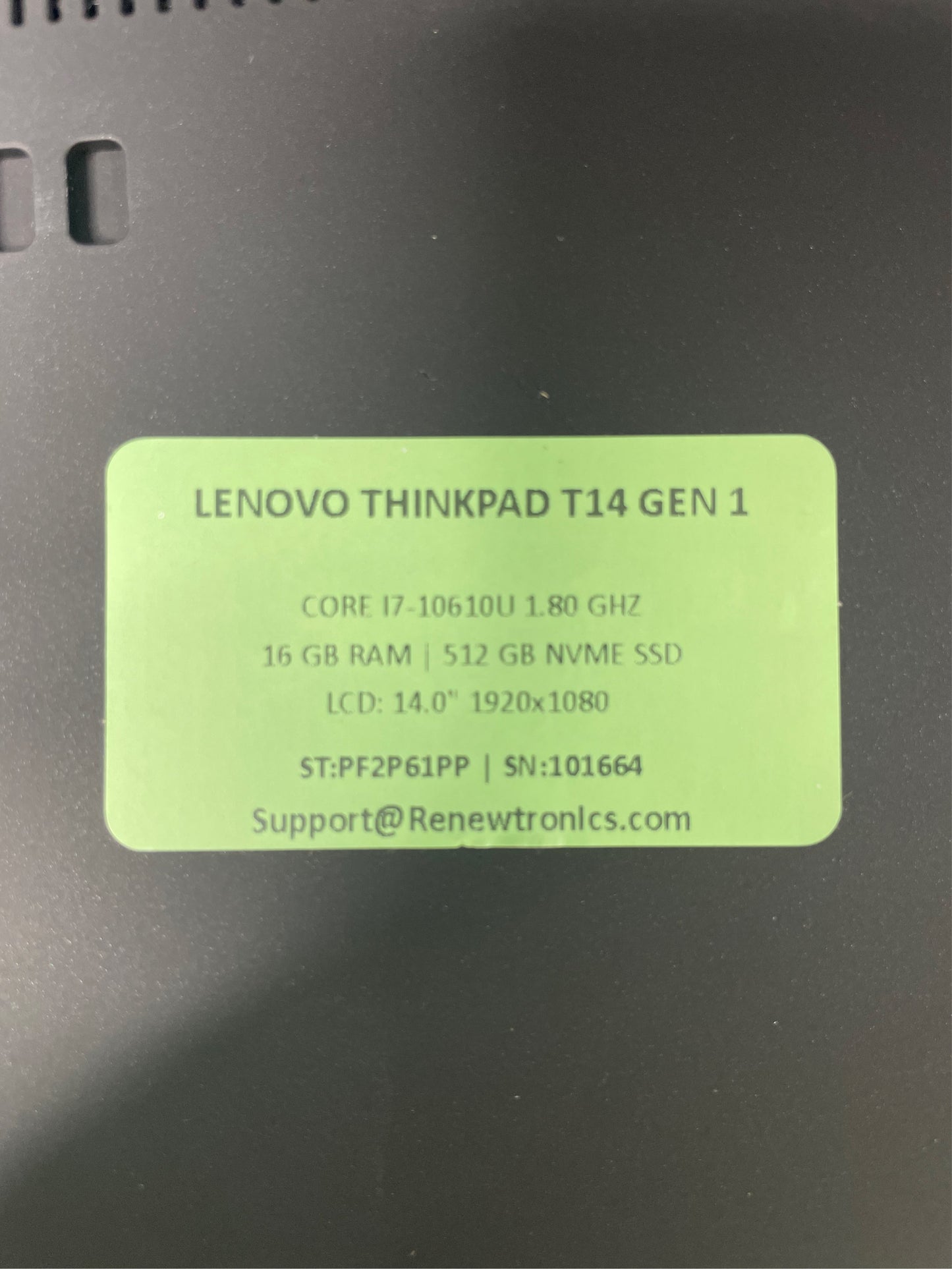 Lenovo Thinkpad T14 Gen 1, 14-Inch FHD