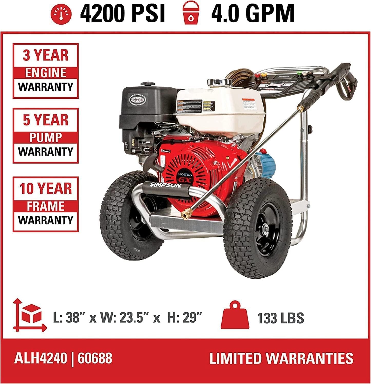 Simpson 4200 PSI Gas Power Washer