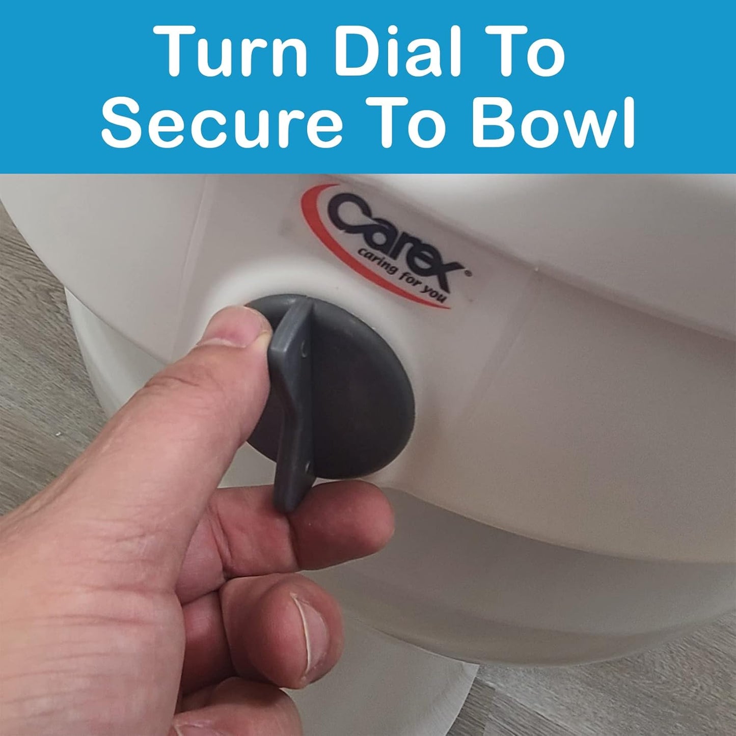 Carex E-Z Lock Raised Toilet Seat, 5 Riser - 32