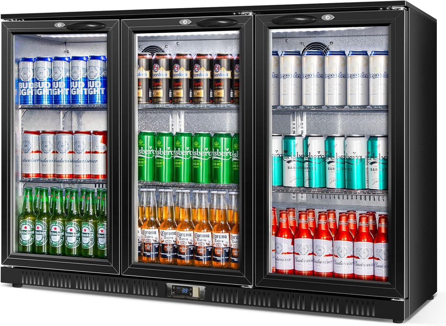 Beverage Refrigerator 12 Cu Ft 3 Glass Door