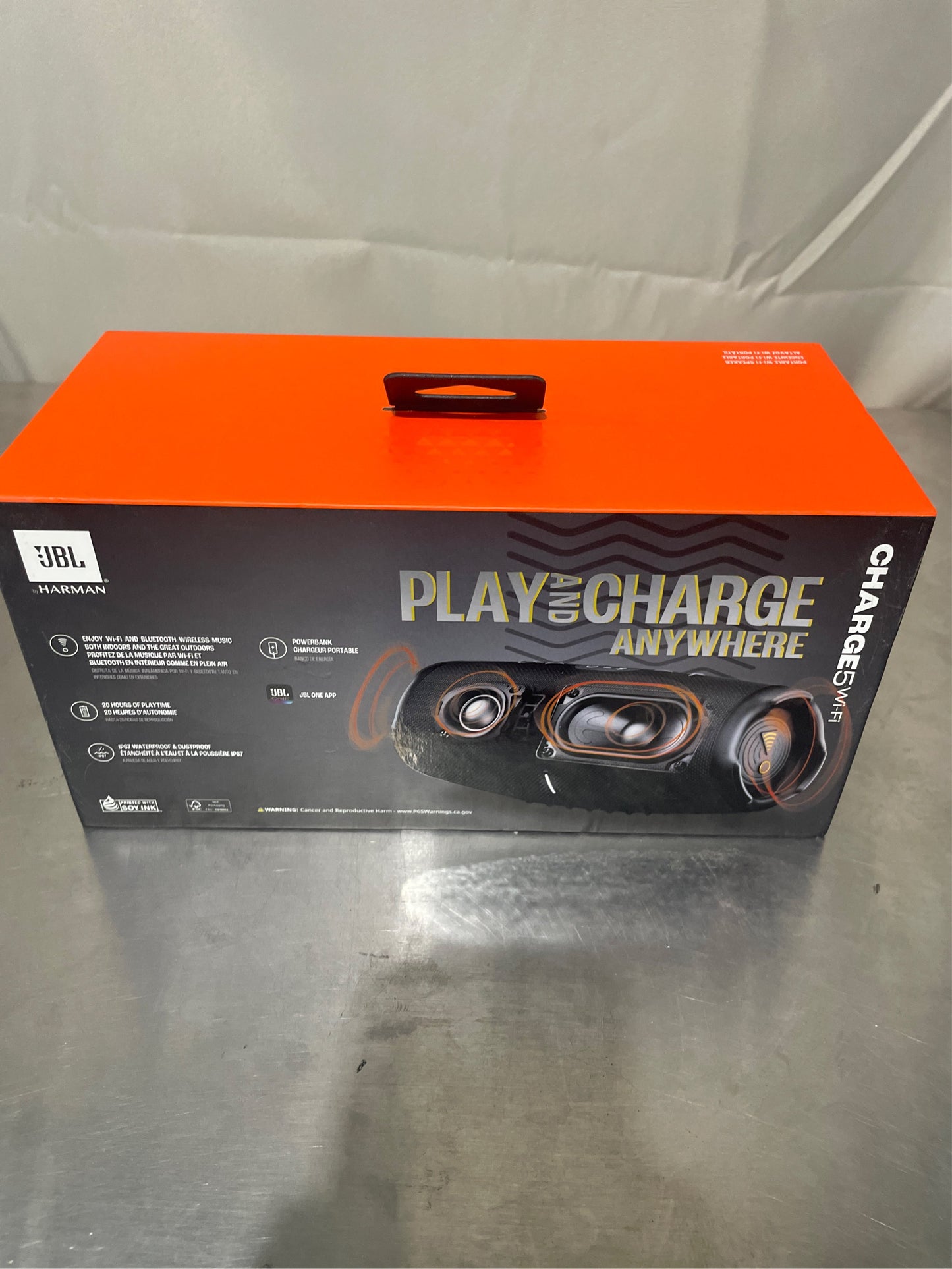 JBL CHARGE 5 WIFI PORTABLE SPEAKER.