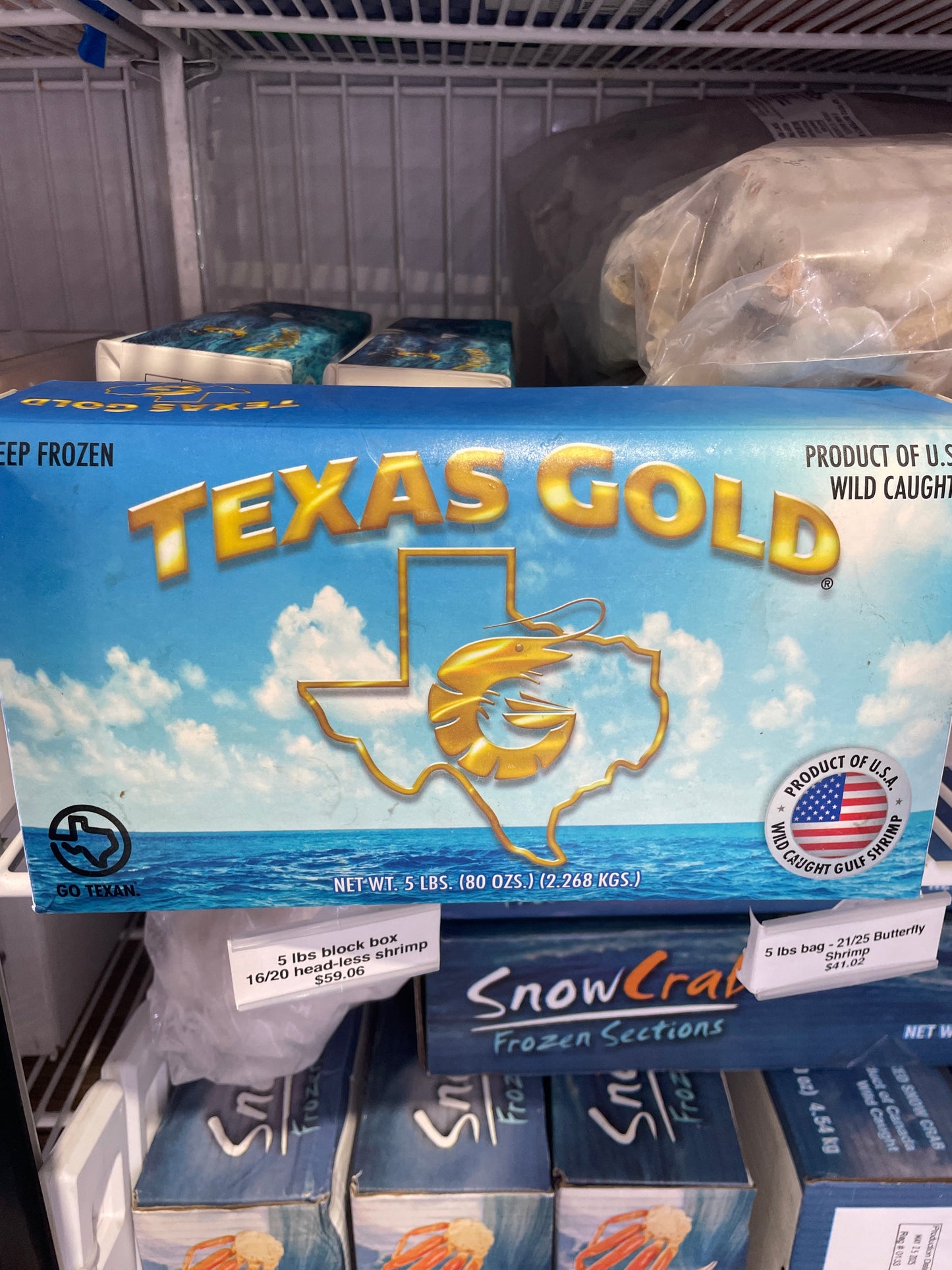 5 lbs block box - 16/20 head-less shrimp