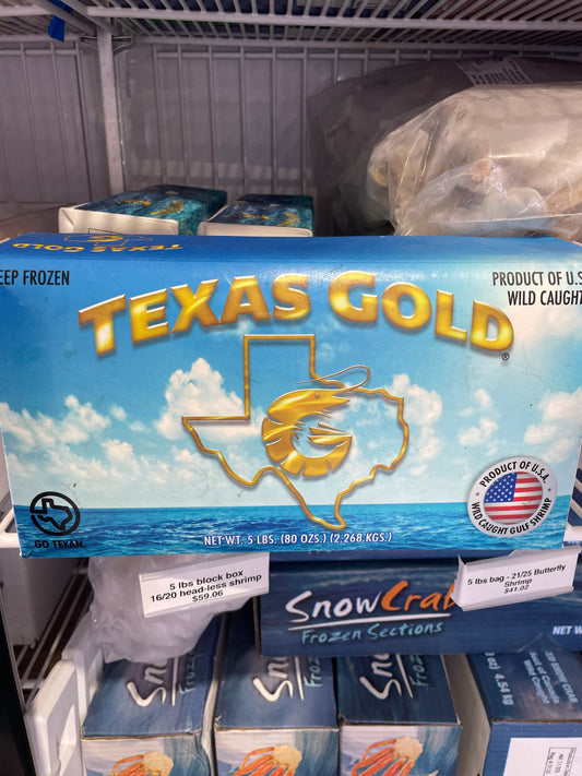 5 lbs block box - 16/20 head-less shrimp