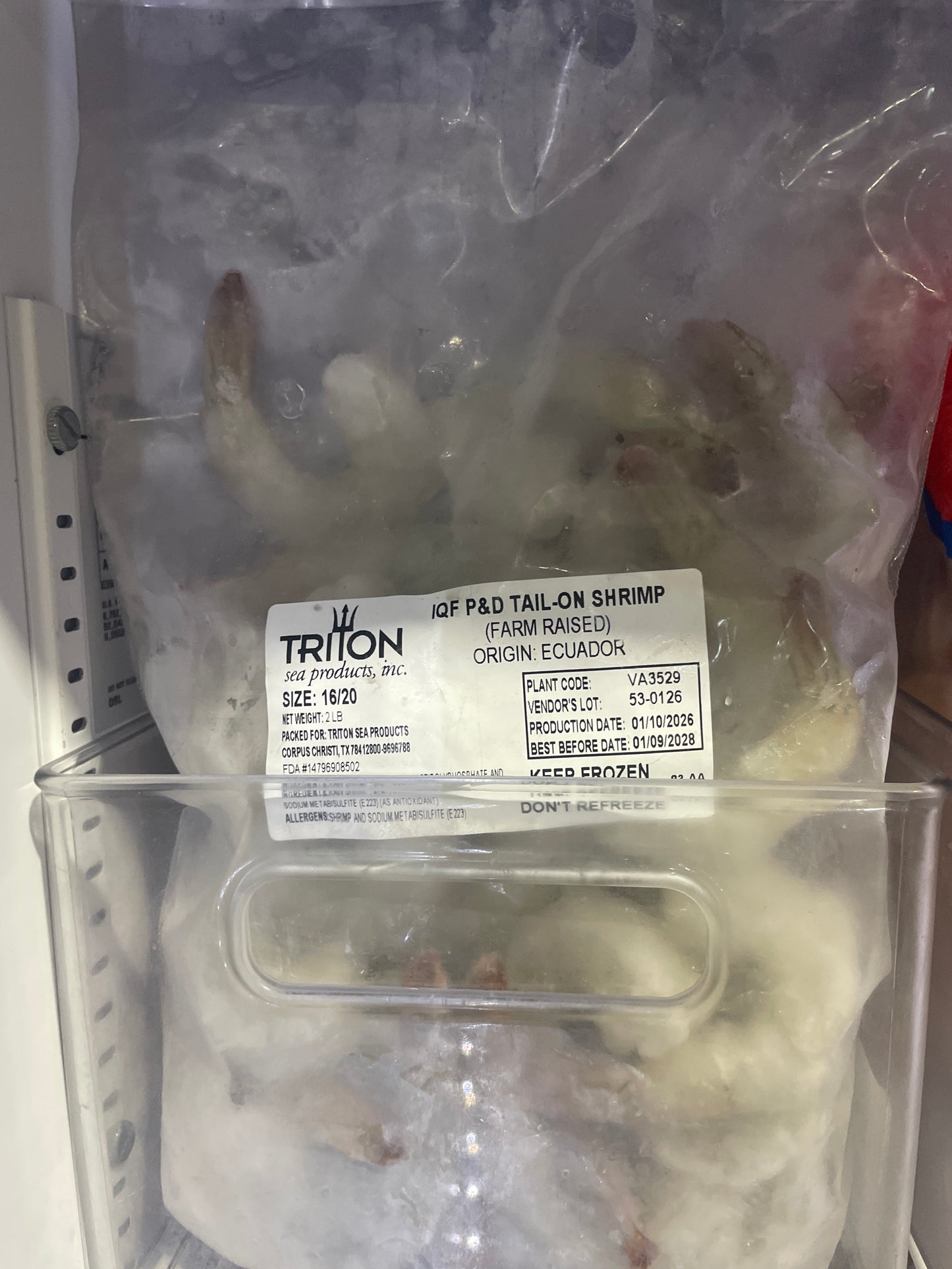 Shrimp 16/20 PD Tail On - 2 lbs BAG