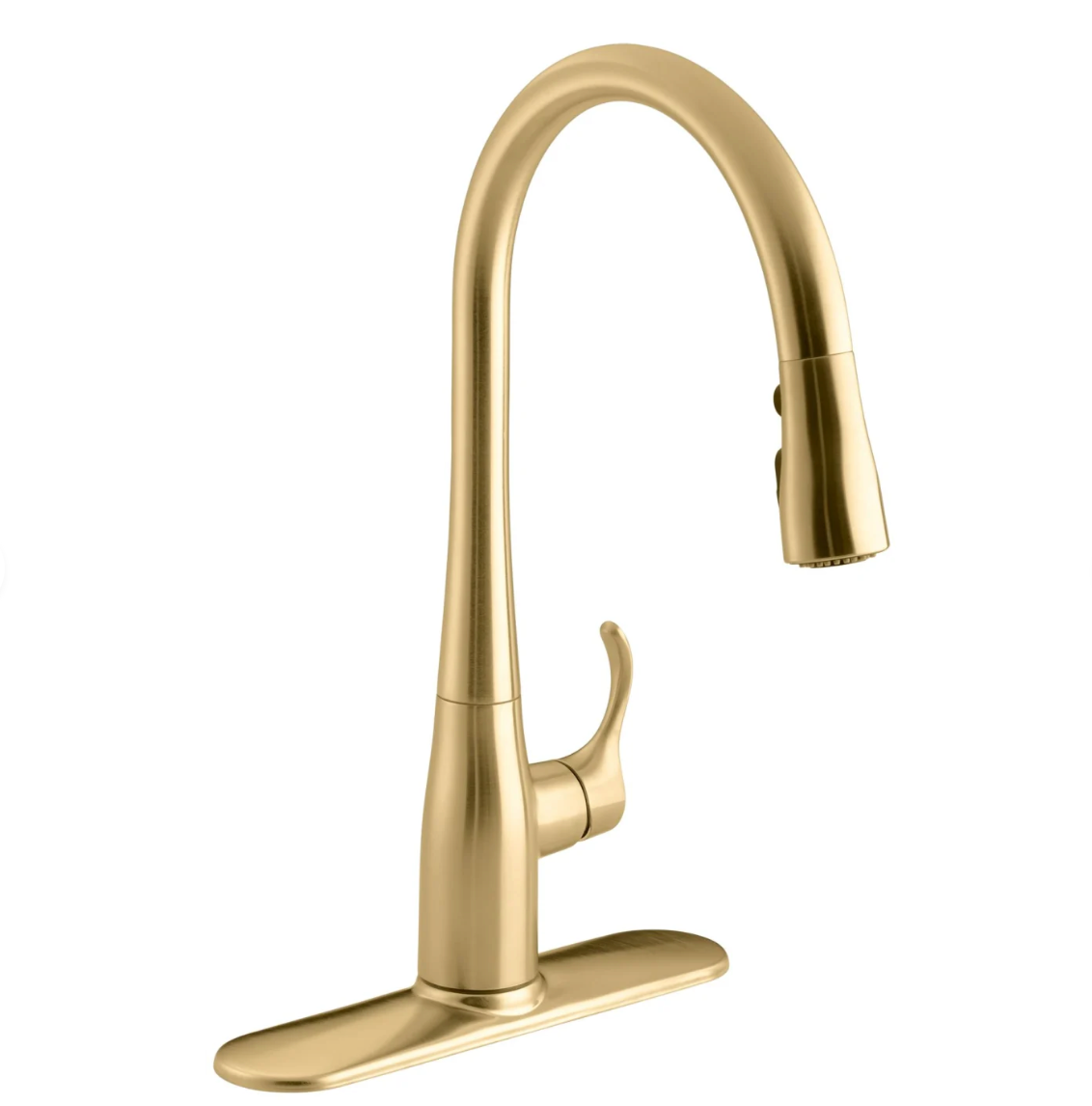 Kohler Bevin Pull Down Kitchen Faucet Brass