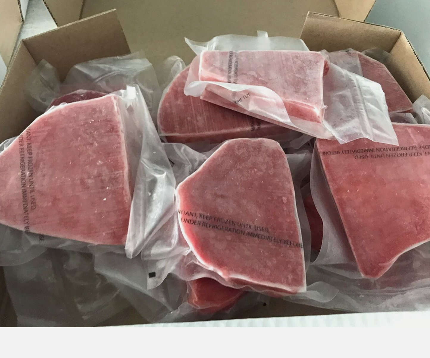 10lbs Case - 8 oz Tuna, IQF Fish