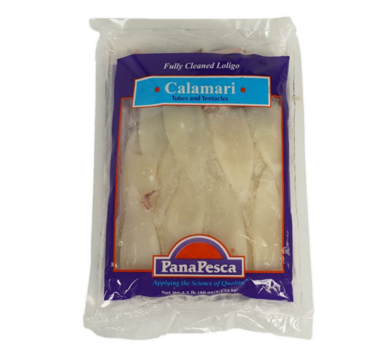 Calamari Loligo Fc Tube And Tentacles 2.5 Inch -4.5 Inch - 2.5 lbs