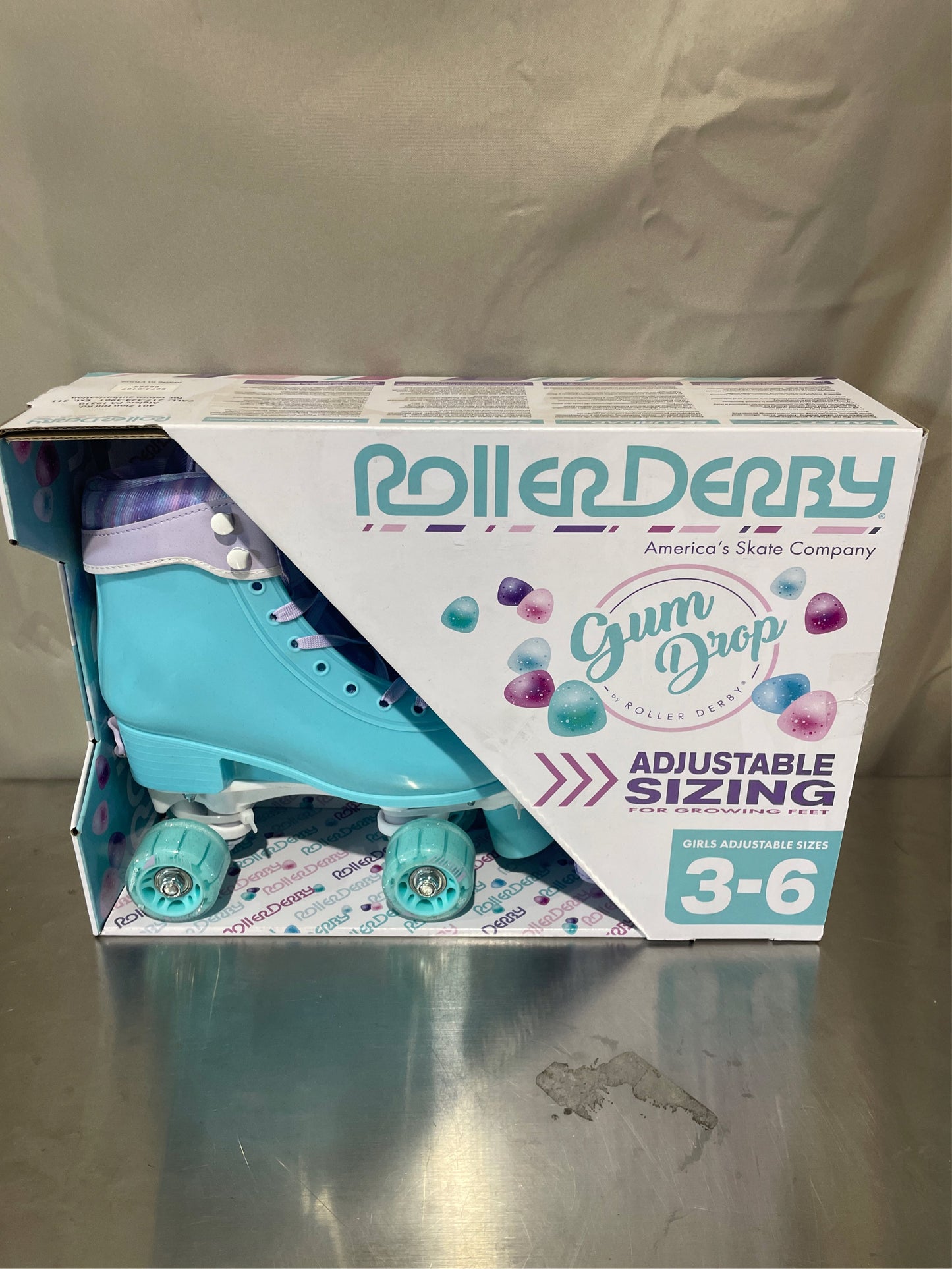 Kid's Adjustable Quad Skate, Mint (3-6)