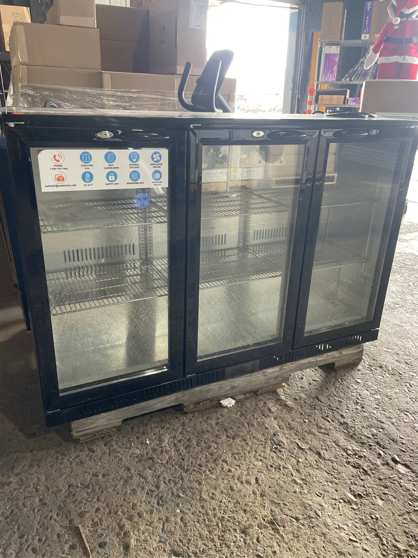 Beverage Refrigerator 12 Cu Ft 3 Glass Door