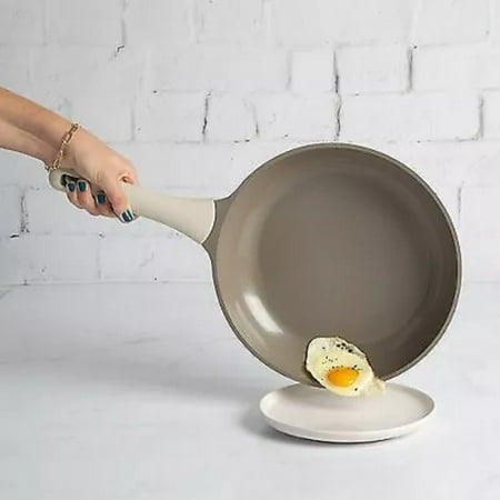 Goodful 10pc Aluminum Cookware Set Cream