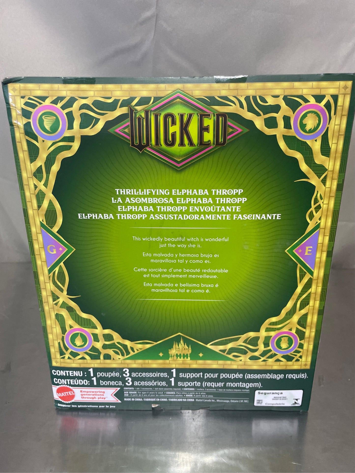 Wicked: Deluxe Elphaba Doll + 4 Accessories